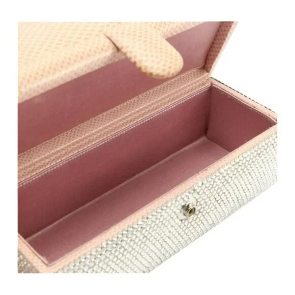 Judith Leiber Swarovski Crystal and Karung Skin Evening Bag with Access/Vintage - Picture 7 of 9